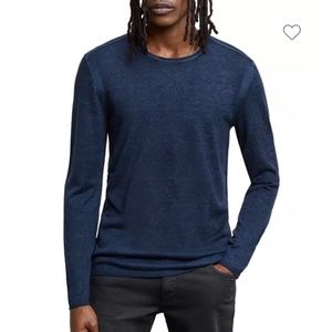 NWT John Varvatos Cashmere Silk Long Sleeve V-neck Sweater - Size Large